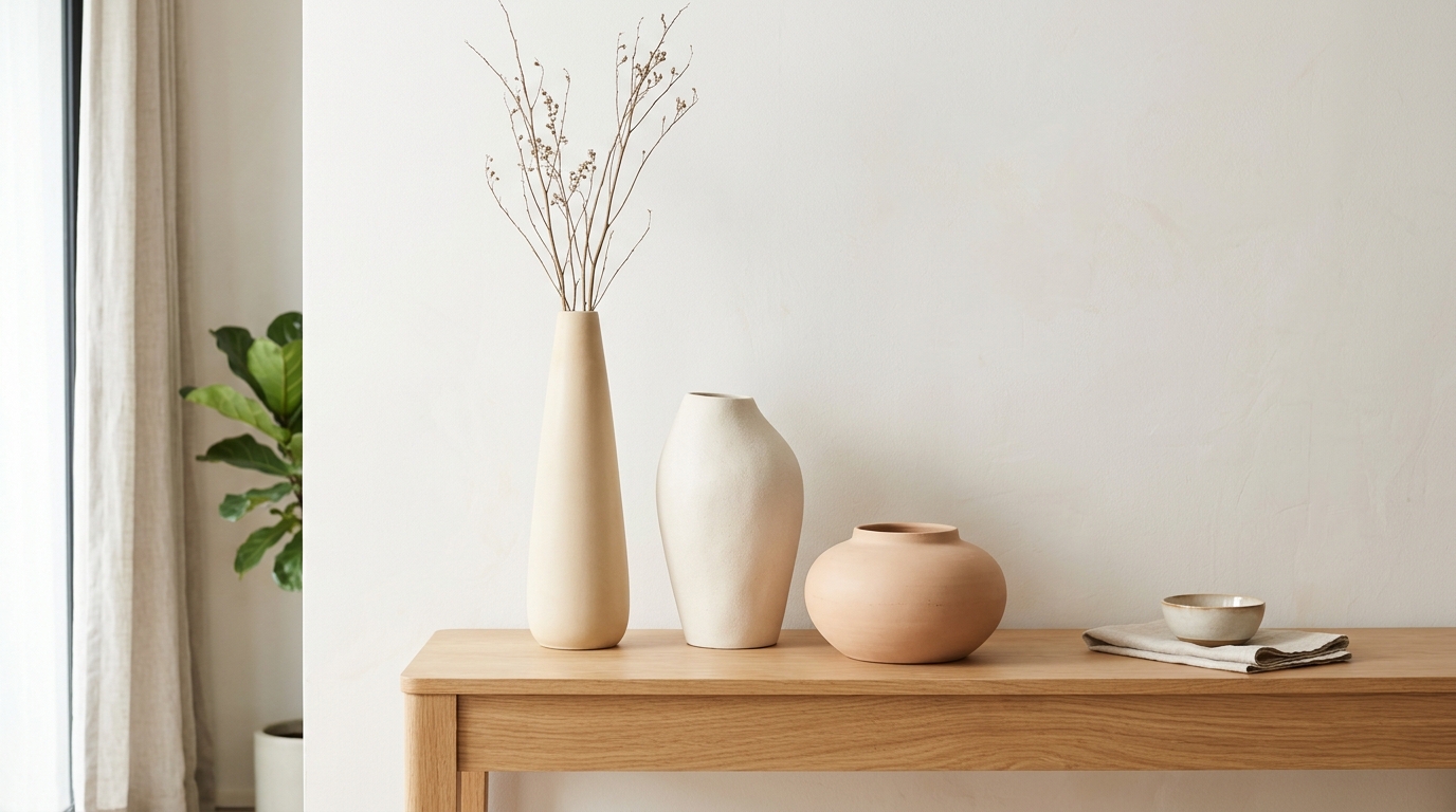 Como decorar com vasos em diferentes alturas e criar uma composição equilibrada