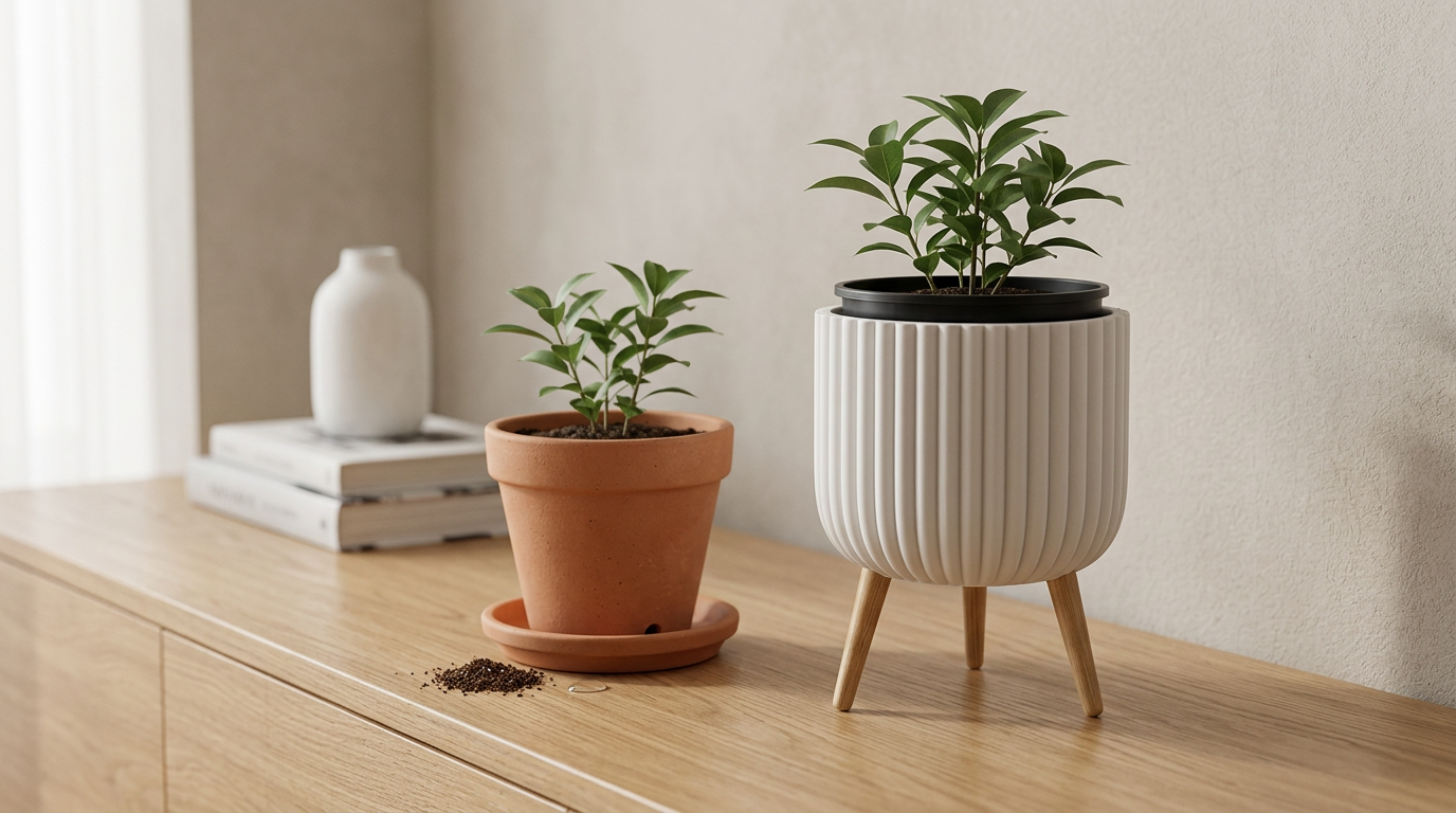 Vaso ou cachepot: qual escolher para sua planta?