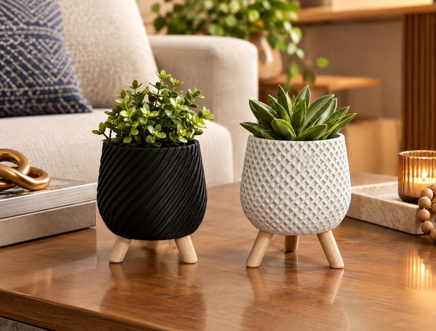 Vaso com Suporte Duli Vértice